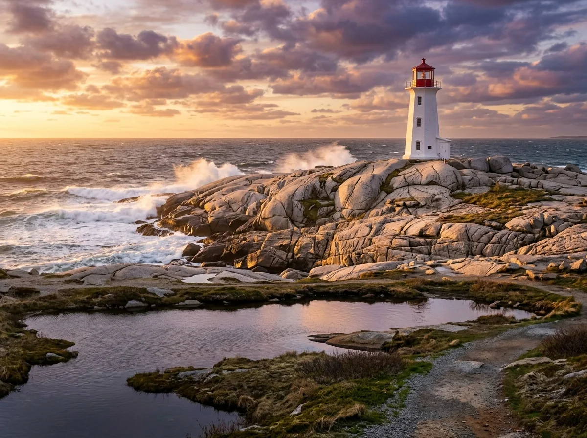 the Peggy’s Cove lighthouse in Nova Scotia — Maritime Provinces