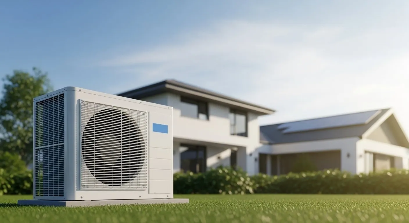 Air conditioning unit outside a home